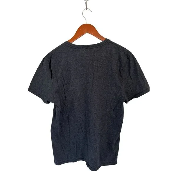 EVERLANE UNIFORM Crewneck Tee Cotton T-Shirt Charcoal Gray Black Size Med - Picture 4 of 5
